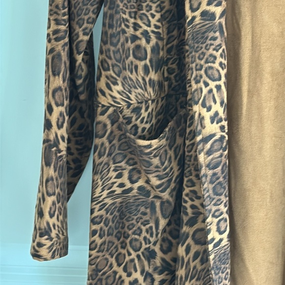 UEC Ethyl Clothing Vegan Faux Suede Cheetah Duster Size XL - Picture 3 of 11